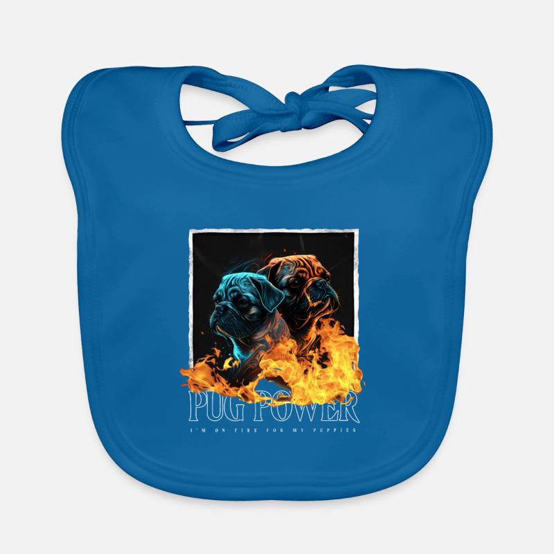 Pug Portrait Organic Baby Bibs