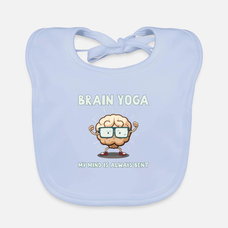 Brain Yoga, My Mind Is Always Bent Baby Bio-Lätzchen