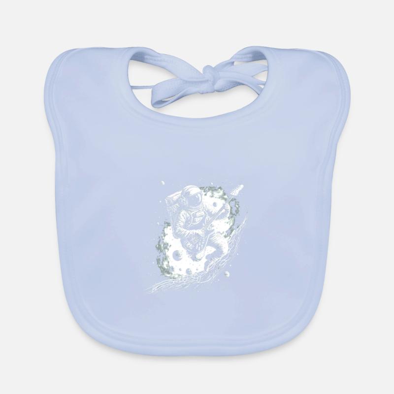 Astronaut Guitar Player Organic Baby Bibs