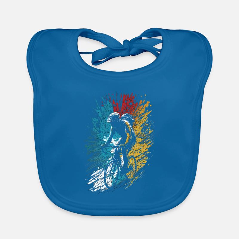 Bright & bold bicycle art Organic Baby Bibs