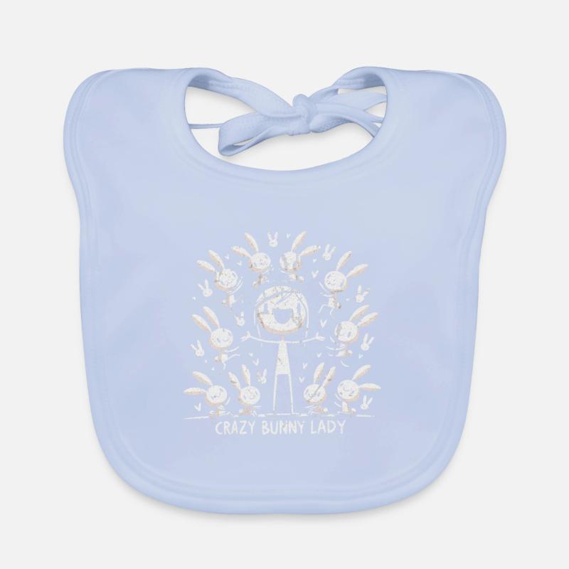 Crazy Bunny Lady - Showcase Your Rabbit Adoration Organic Baby Bibs