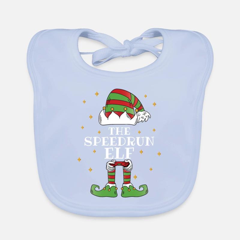 The Speedrun-Elf – Fast-paced through the season Organic Baby Bibs