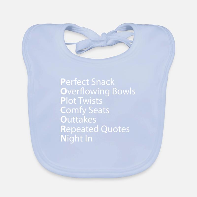 Popcorn Perfect Overflowing Plot Outtakes Zitate Baby Bio-Lätzchen