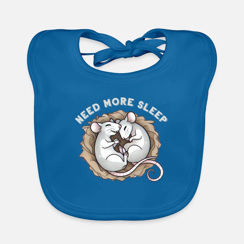 Need More Sleep Mouse Pajama Organic Baby Bibs