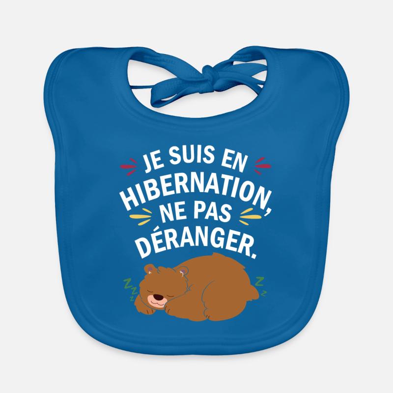 Humor Sleep Sleeper Bear Gift Organic Baby Bibs