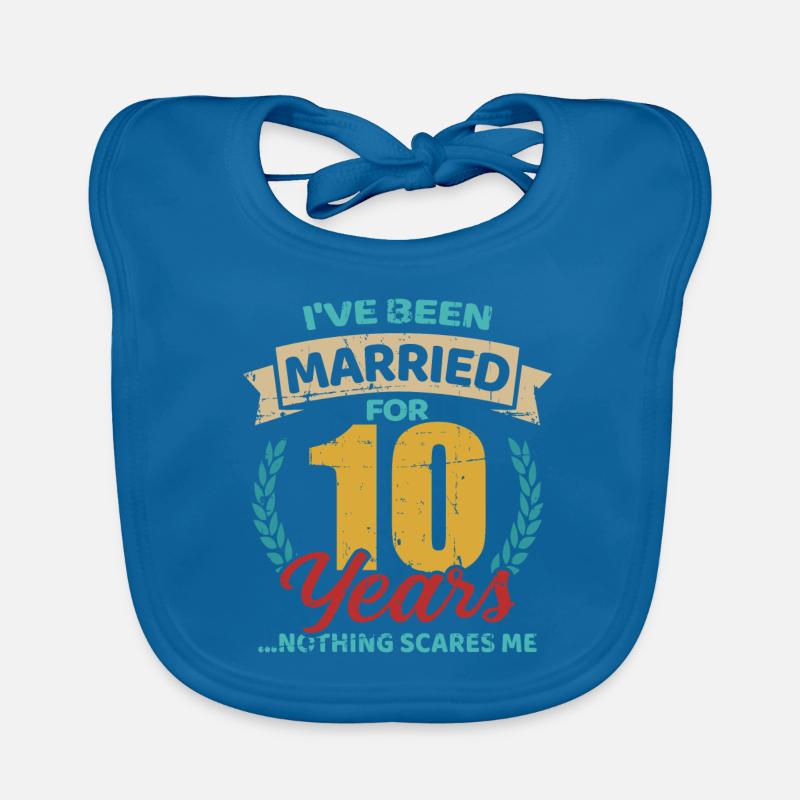 10th wedding anniversary Organic Baby Bibs
