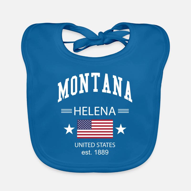 Montana - Bavoir bio Bébé - bleu paon