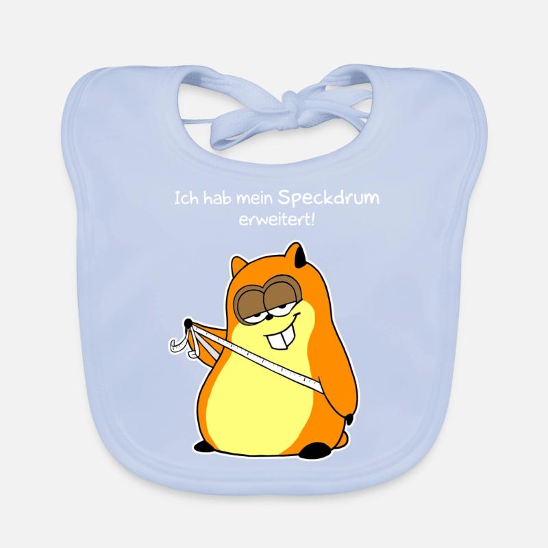 Speckdrum (white) Baby Bio-Lätzchen