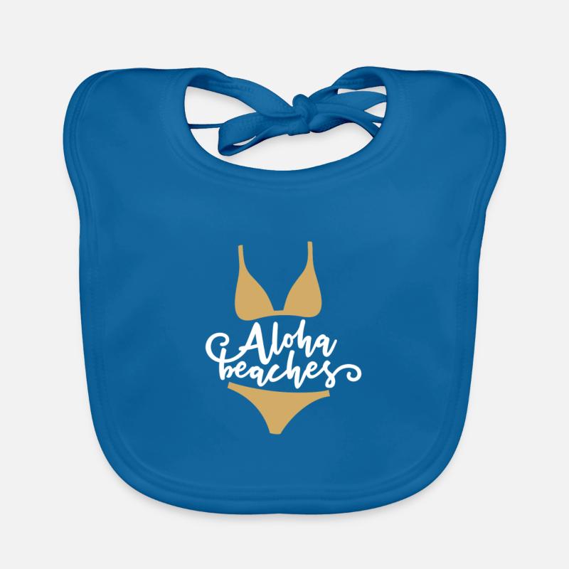 Aloha summer bikini swimsuit beach gift Organic Baby Bibs
