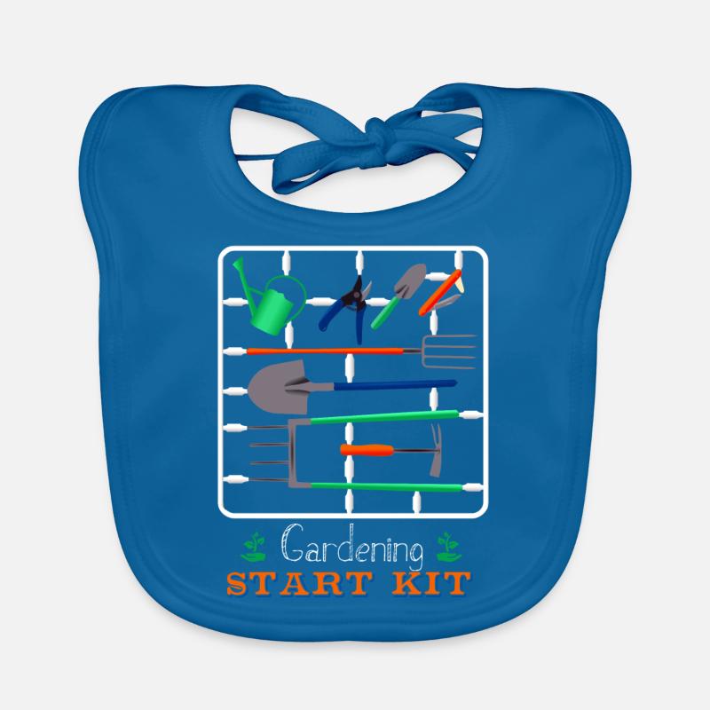 Garten Start Kit - Baby Bio-Lätzchen - Pfauenblau