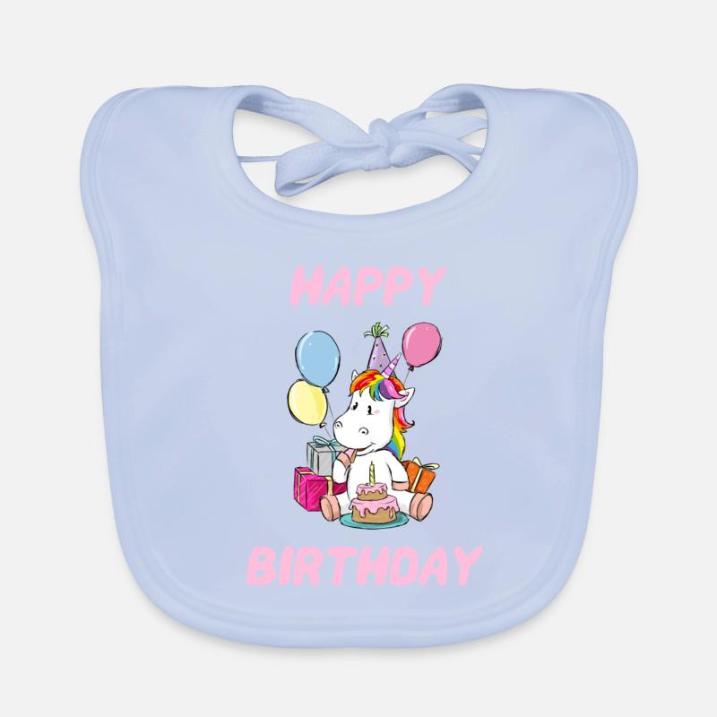 Trendy Einhorn Geburtstagsgeschenk mädchen Baby Bio-Lätzchen