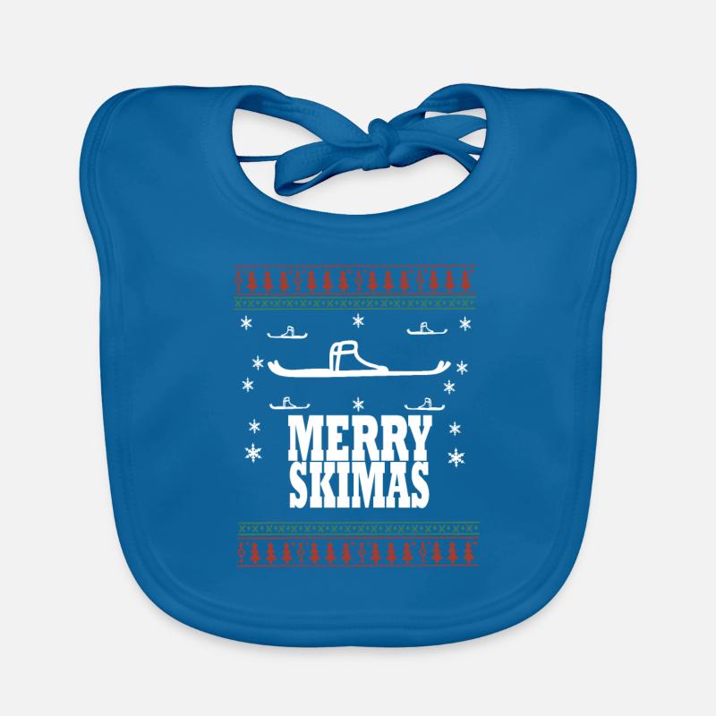 Ski de Noël moche Bavoir bio Bébé
