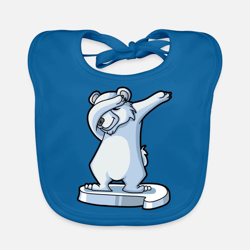 Dabbender Eisbär Baby Bio-Lätzchen