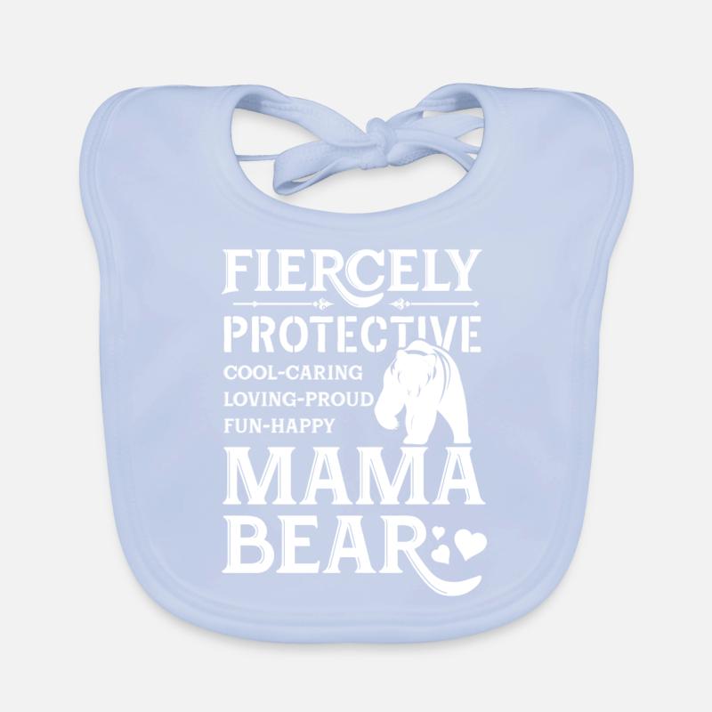 Fiercely Protective Mama Bear Organic Baby Bibs