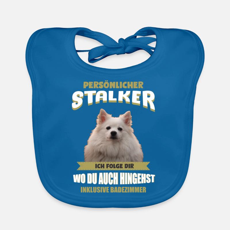 Deutscher Spitz Hund - Deutscher Spitz - Baby Bio-Lätzchen - Pfauenblau