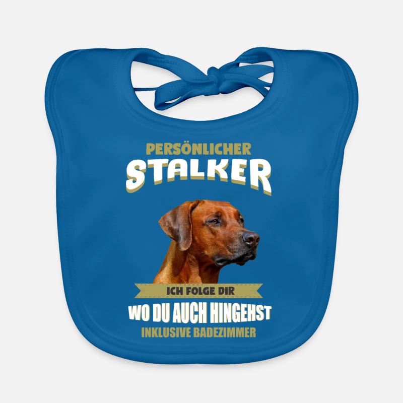 Rhodesian Ridgeback Hund - Rhodesian Ridgeback - Baby Bio-Lätzchen - Pfauenblau