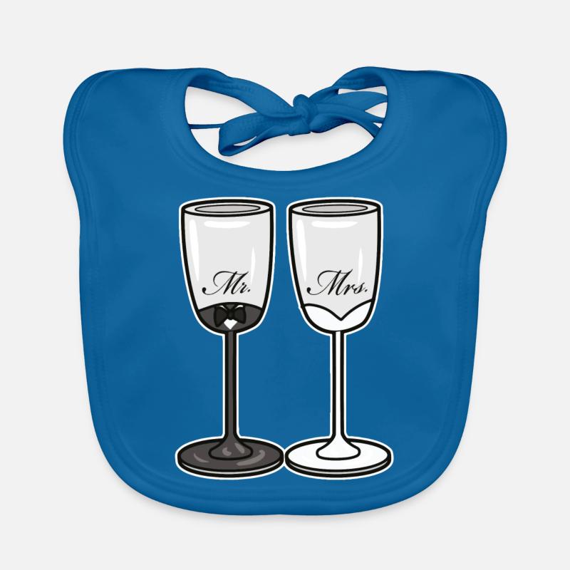 Wedding glasses Organic Baby Bibs