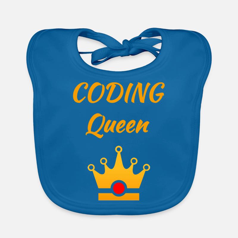 Coding Queen Queen Programmer Mrs. Software Organic Baby Bibs