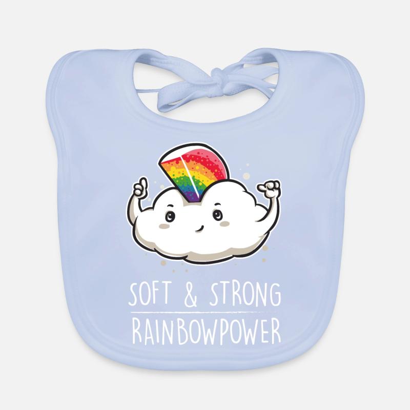 Arc en ciel nuage cadeau créatif puissance drôle Bavoir bio Bébé