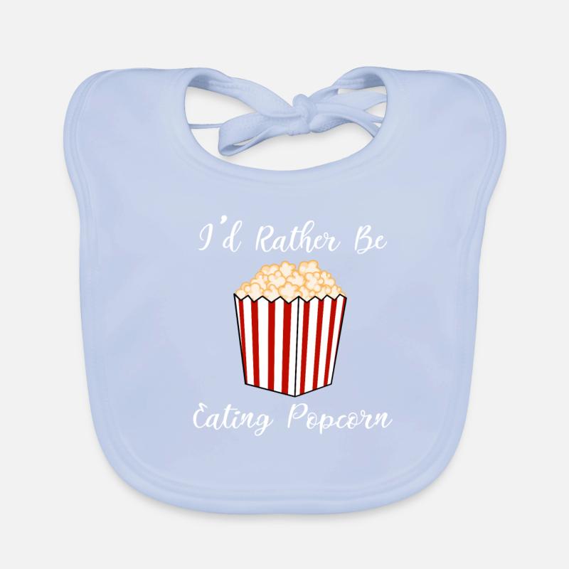 Manger du pop-corn ironique disant Popcorn Chef Bavoir bio Bébé
