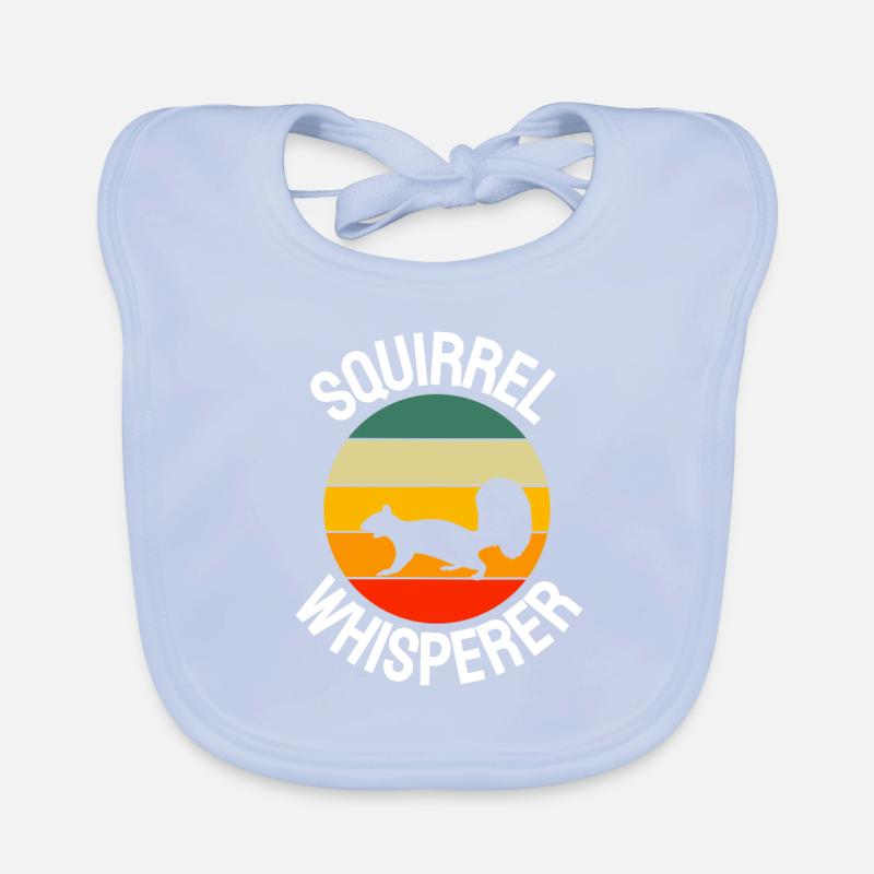 Retro Eichhörnchen Flüsterer Baby Bio-Lätzchen