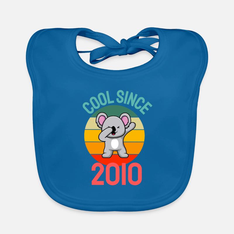 Cool seit 2010 Retro Dabbing Koala 12. Geburtstag Baby Bio-Lätzchen