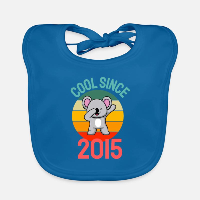 Cool seit 2015 Retro Dabbing Koala 7. Geburtstag Baby Bio-Lätzchen