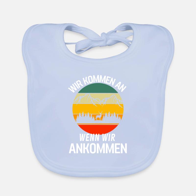 Wald Camping Natur Wanderer Geschenk Retro Wandern Baby Bio-Lätzchen