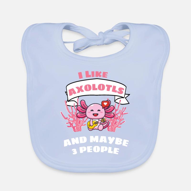 Tail Lurch Guitars Funny Gift Axolotl Organic Baby Bibs