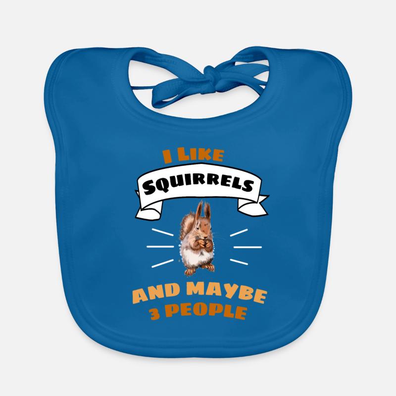 I like squirrel animal gift squirrel Organic Baby Bibs
