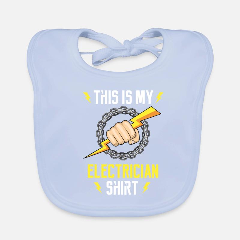 Electrician Ironic Quote Electro Worker Craftsman Organic Baby Bibs