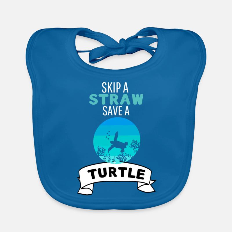 Ocean Animal Lovers Retro Save a Turtle Bavoir bio Bébé