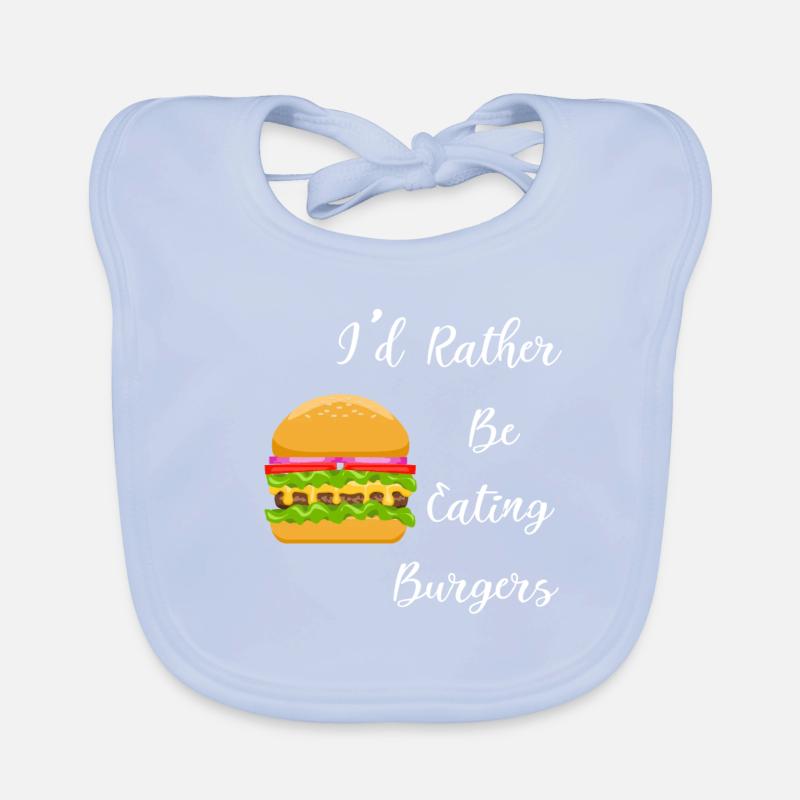Lieber Hamburger essen Ironische Spruch Burger Baby Bio-Lätzchen