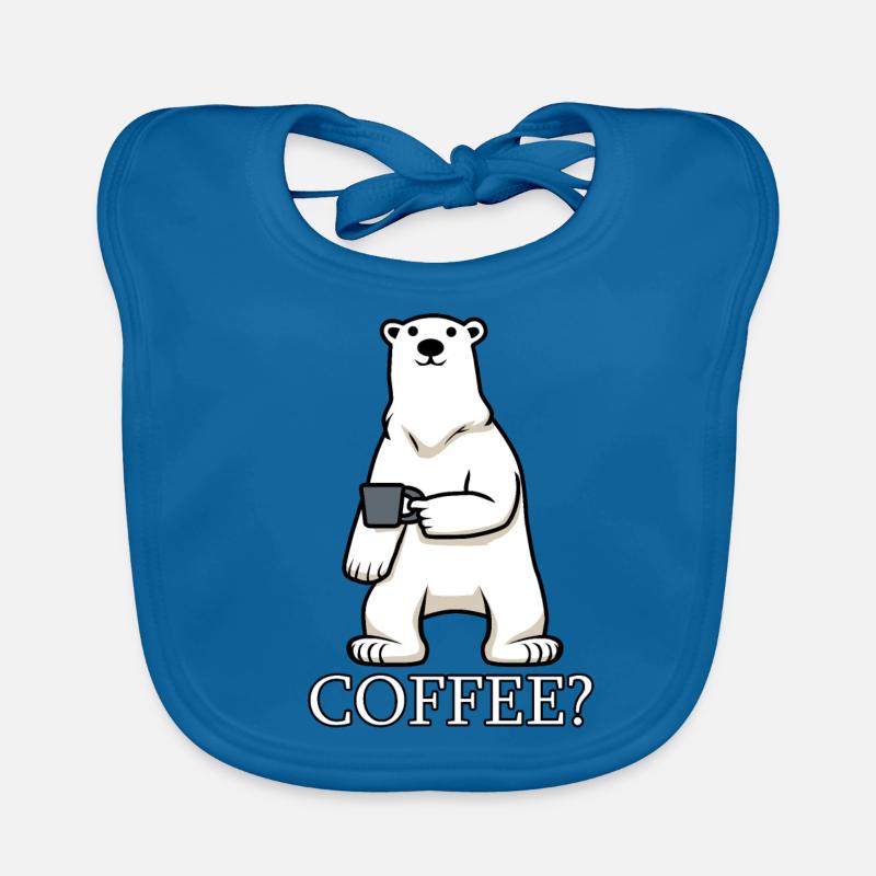 Eisbären und Kaffee Lazy Office Monday Müde Baby Bio-Lätzchen