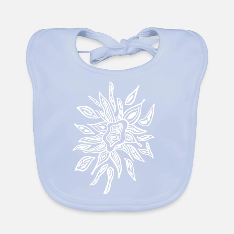Fleur blanche Bavoir bio Bébé