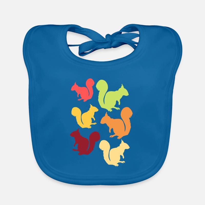 Retro Eichhörnchen Baby Bio-Lätzchen