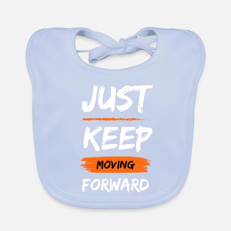 Just Keep Moving Organic Baby Bibs
