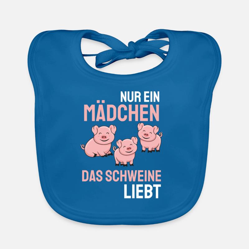 Schweine Bauer Landwirt Mädchen Geschenk Schwein Baby Bio-Lätzchen