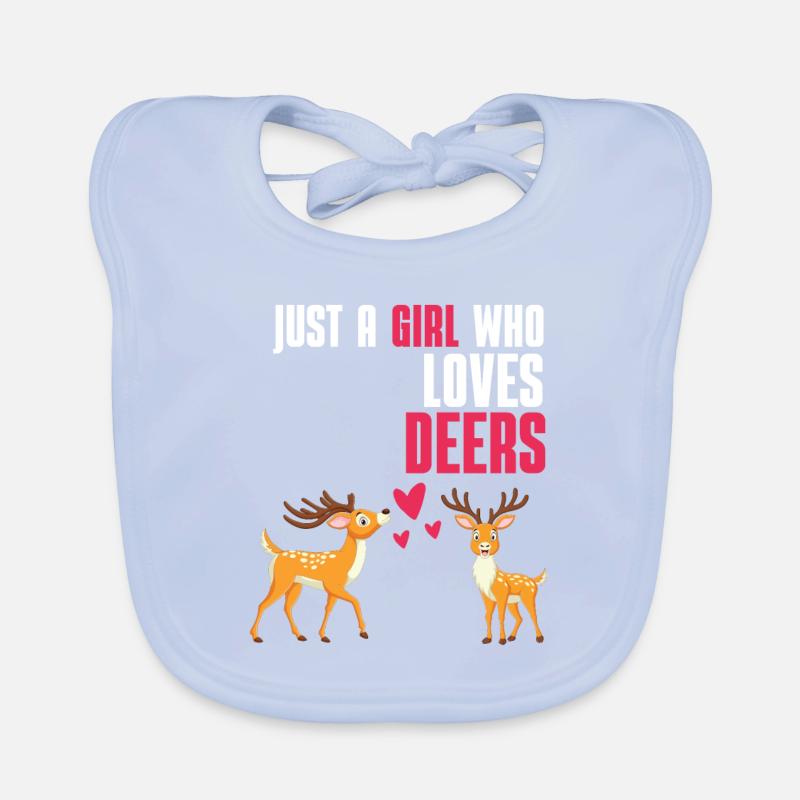 Waldbewohner Wald Tier Mädchen Geschenk Hirsch Baby Bio-Lätzchen