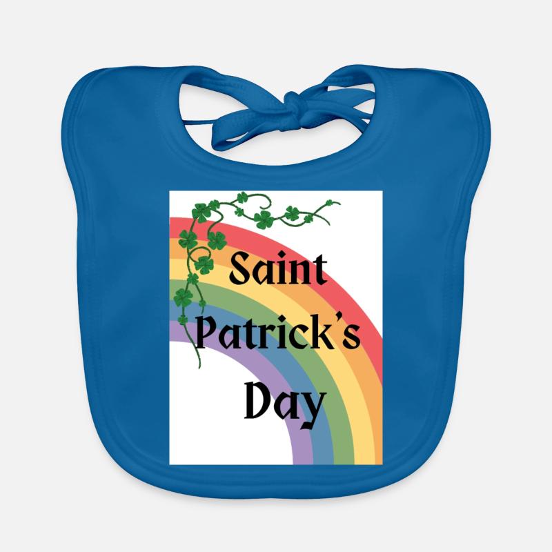 Fête de la Saint-Patrick avec arc-en-ciel Bavoir bio Bébé