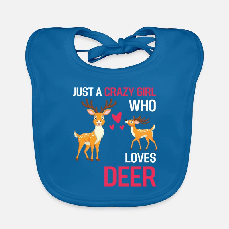 Rotwild Wald Tier Mädchen Geschenk Hirsch Baby Bio-Lätzchen