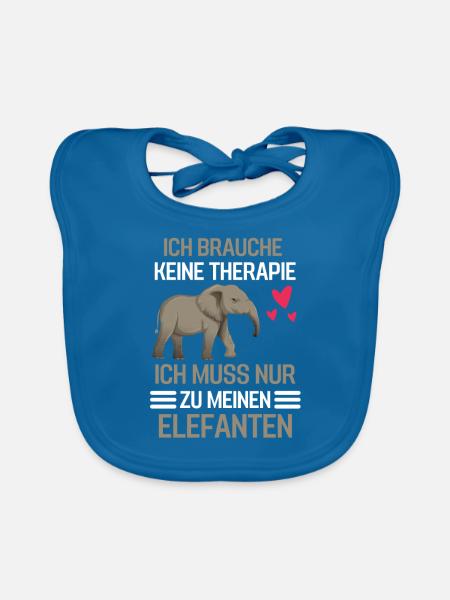 Savanne Tier Afrika Tierliebhaber Geschenk Elefant - Baby Bio-Lätzchen - Pfauenblau