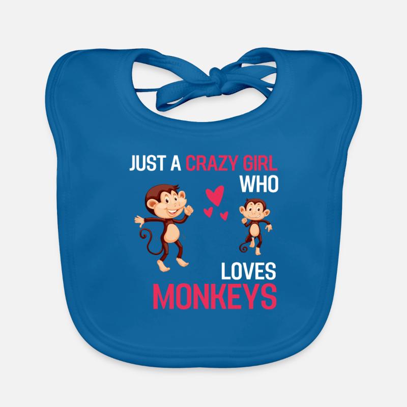 Schimpansen Mädchen Zoo Tier Geschenk Affe Baby Bio-Lätzchen