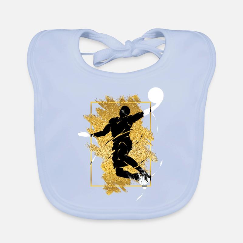 Basketteur Basketteur Dunking Gold Splash Bavoir bio Bébé