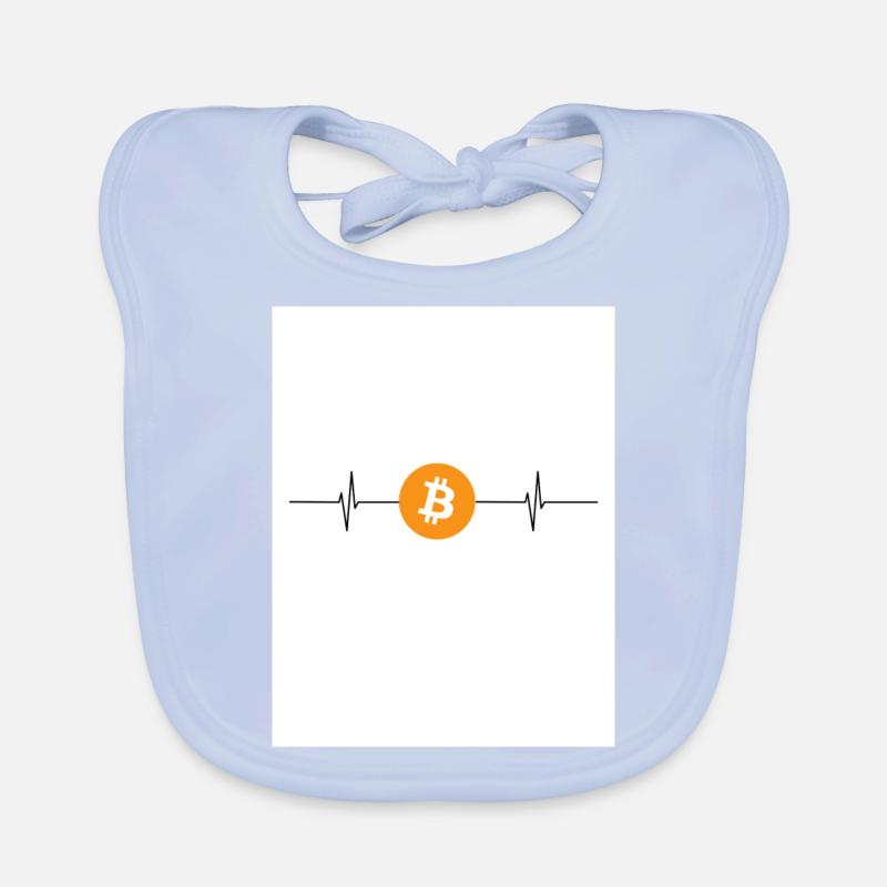Bitcoinherzschlag Baby Bio-Lätzchen