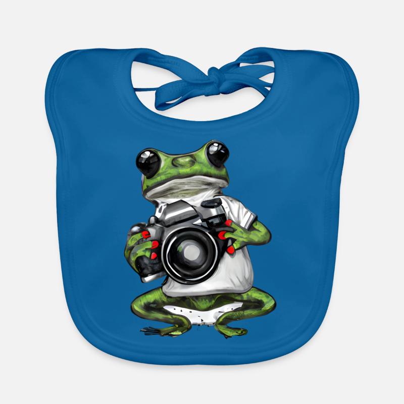 Grenouille avec caméra Bavoir bio Bébé