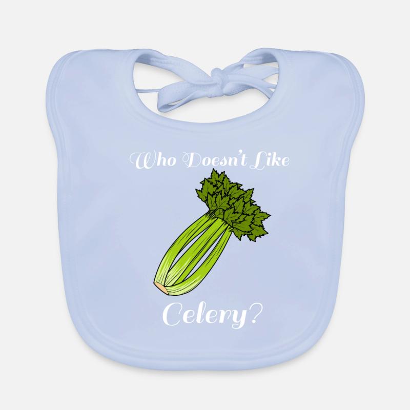 Celery Healthy Vegetable Leek Ironic Saying Organic Baby Bibs