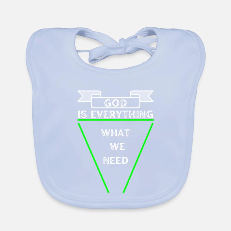 God is everthing green Baby Bio-Lätzchen