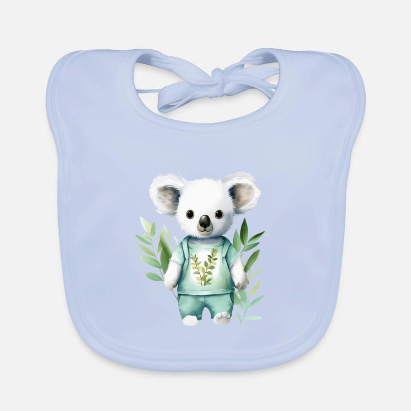 Eukalyptus-Träumer: Koala-T-Shirt Baby Bio-Lätzchen