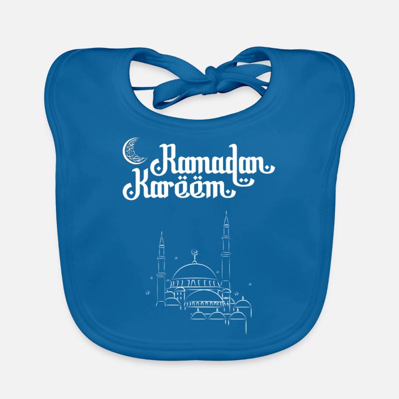 Ramadan Mubarak White Mosque Baby Bio-Lätzchen